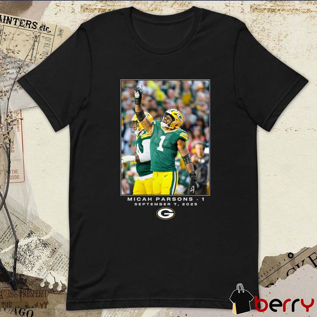 Micah Parsons Green Bay Packers NFL Flash Features Week 1 September 7 2025 t-shirt