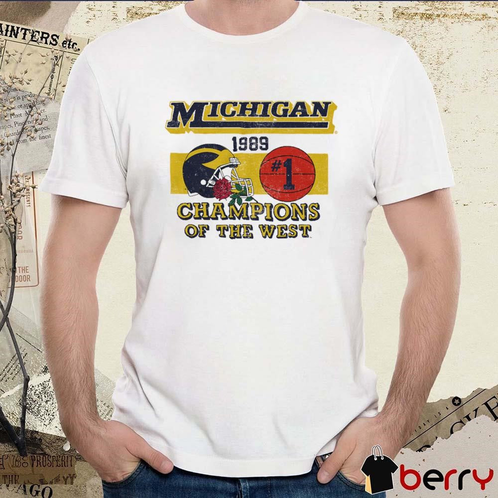 Michigan Wolverines #1 Vintage 1989 Champions of the West t-shirt