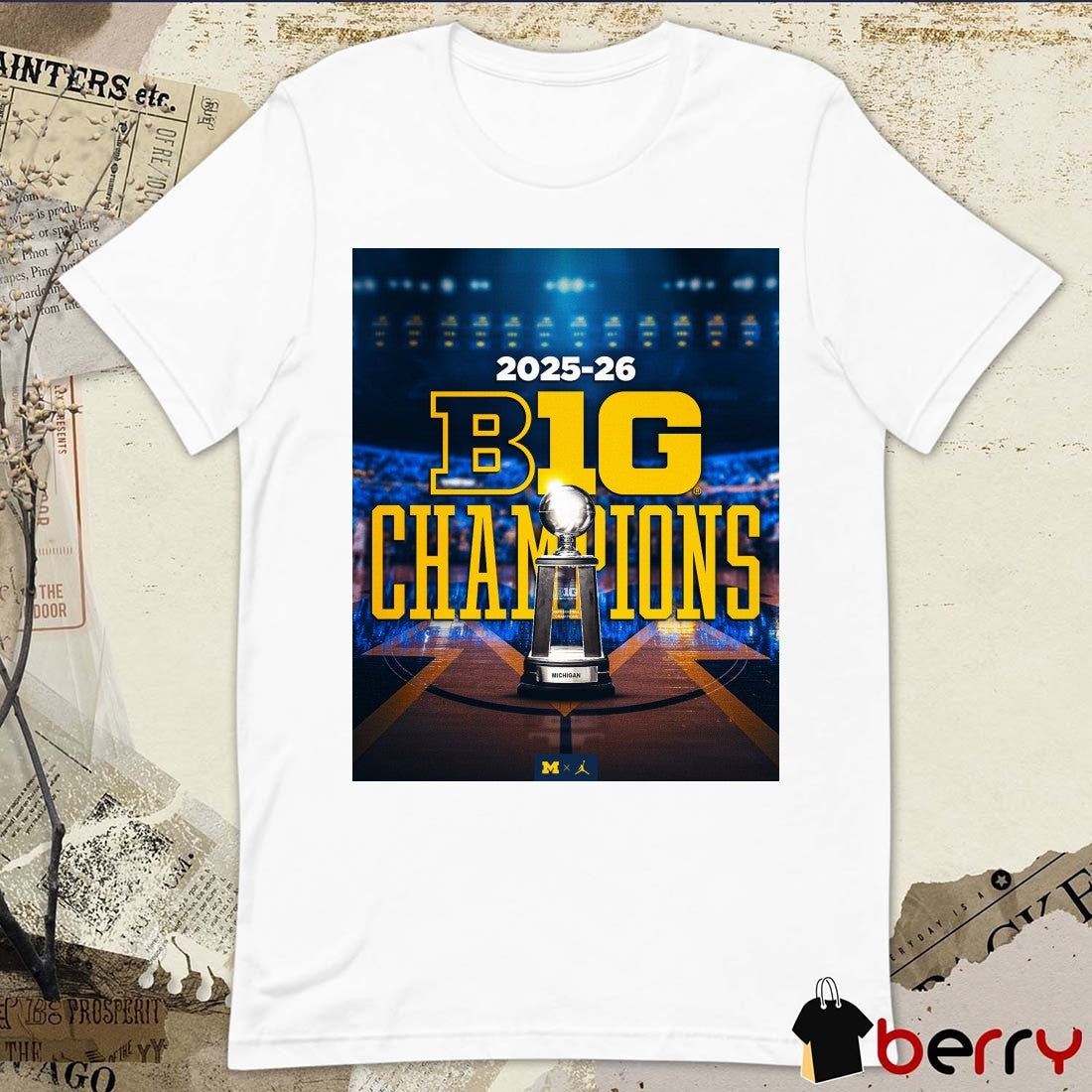 Michigan Wolverines Men’s Basketball 2025 – 2026 Big Ten Regular Season Champions t-shirt