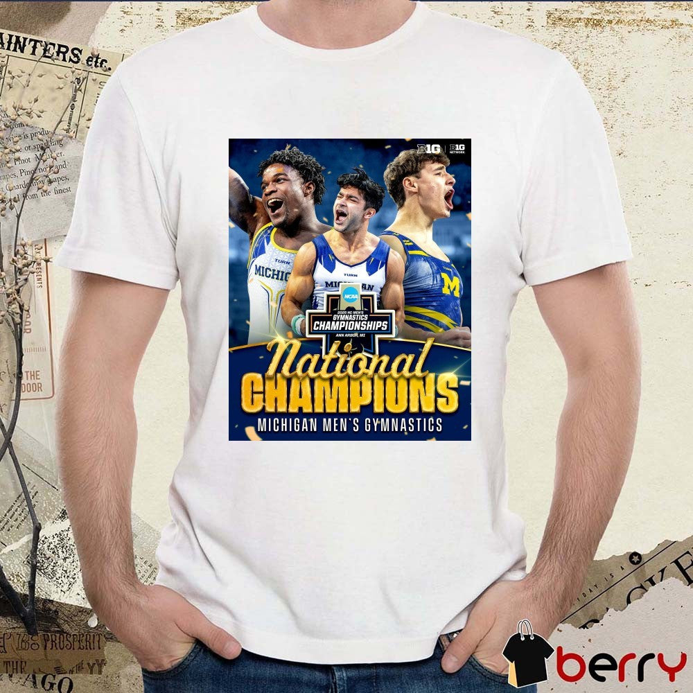 Michigan Wolverines NCAA Men’s Gymnastics Ann Arbor MI National Champions 2025 Poster t-shirt