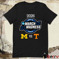 Michigan Wolverines vs Tennessee Volunteers 2026 NCAA Men’s March Madness Elite 8 Logos t-shirt