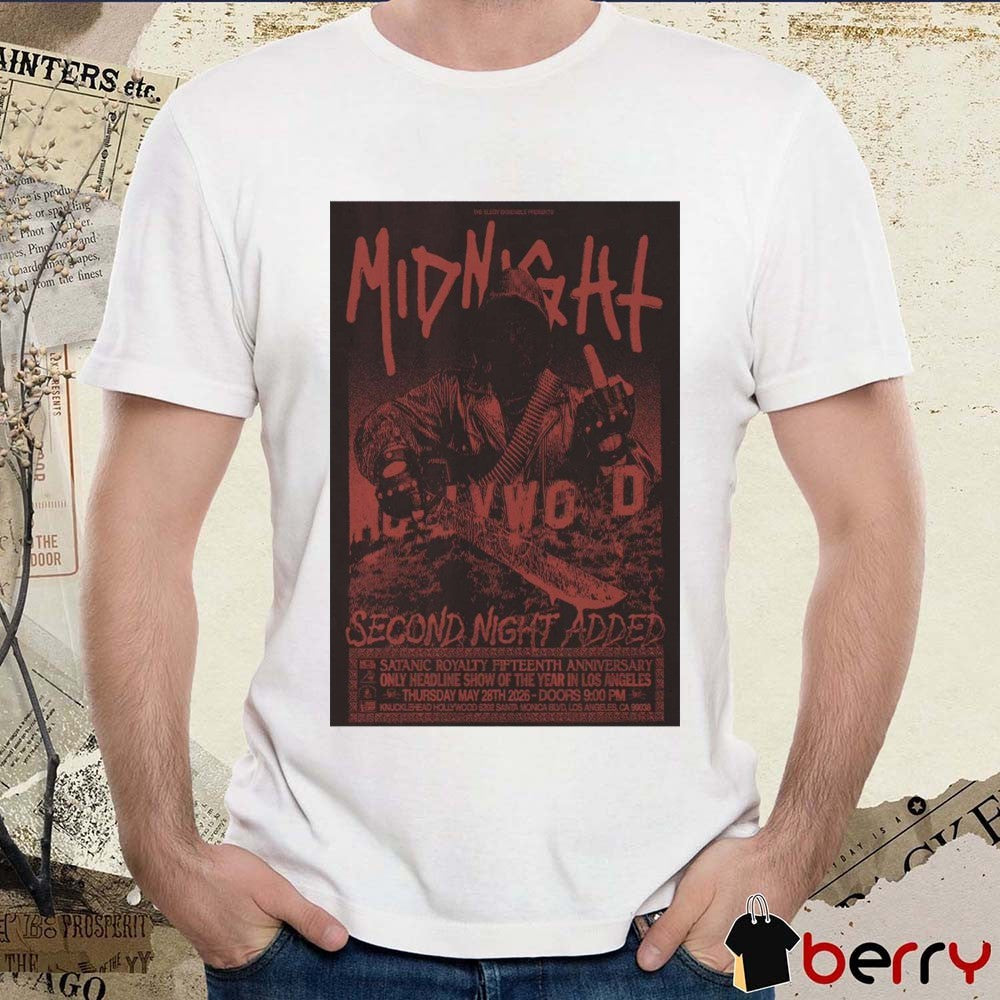 Midnight Band May 28 2026 Hollywood Palladium, Los Angeles Poster t-shirt