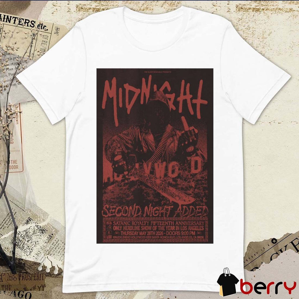 Midnight Band May 28 2026 Hollywood Palladium, Los Angeles Poster t-shirt