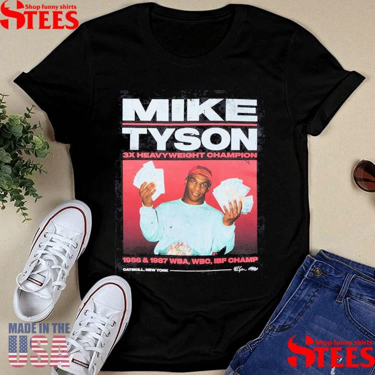 Mike Tyson 3x Heavyweight Champion 1986 & 1987 Wba Wbc Ibf Champ Shirts