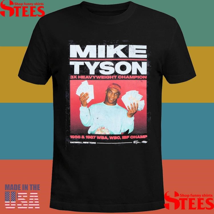 Mike Tyson 3x Heavyweight Champion 1986 & 1987 Wba Wbc Ibf Champ Shirts