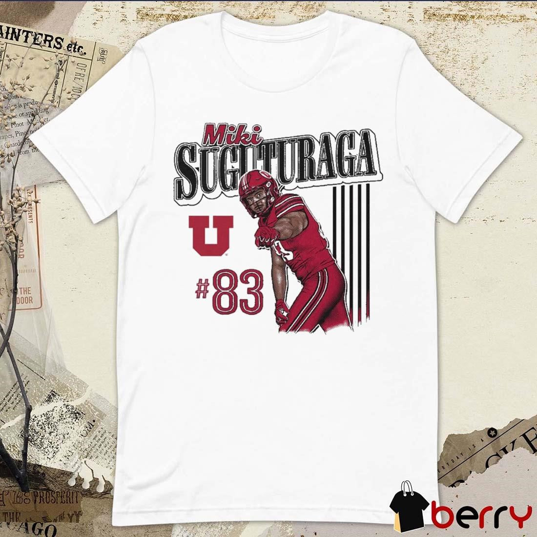 Miki Suguturaga #83 Utah Utes Football Cartoon t-shirt