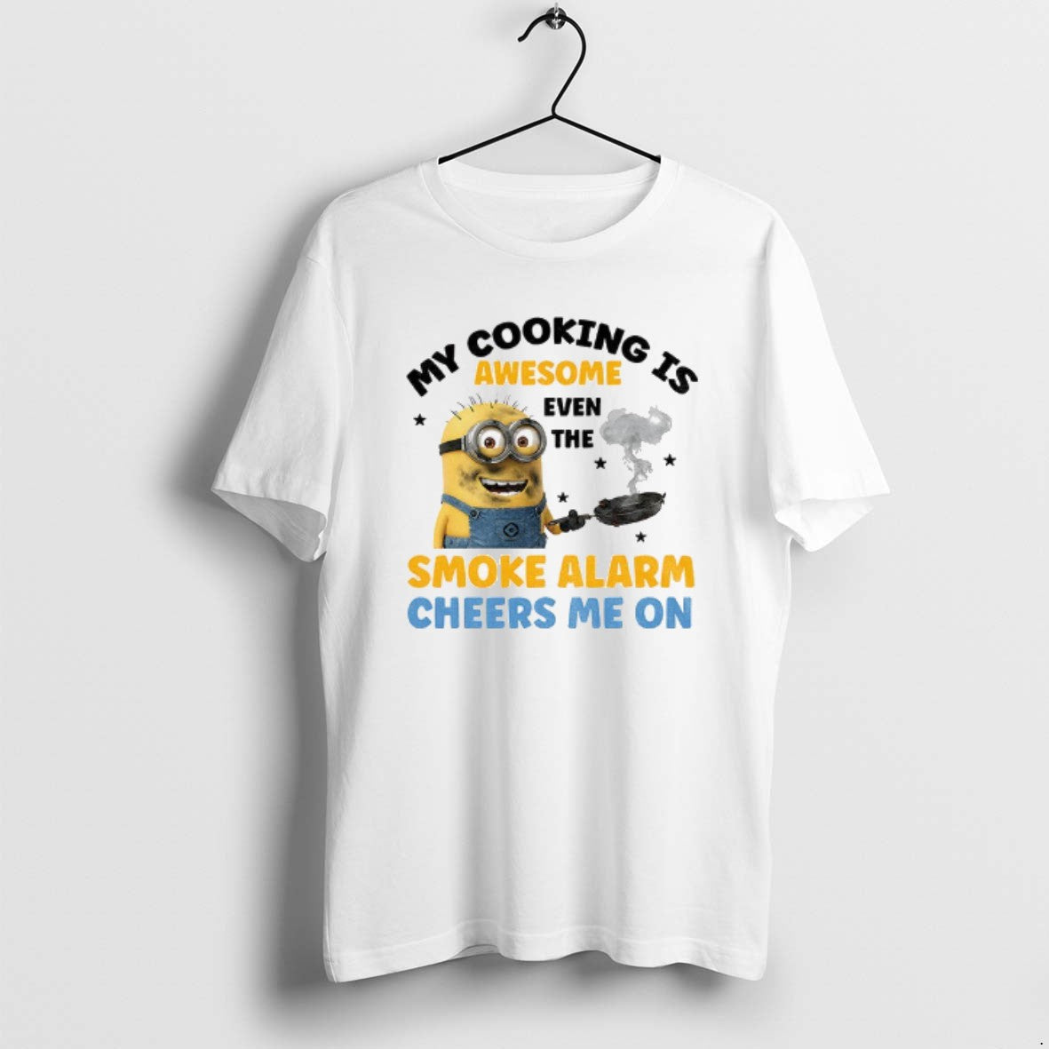 Official Minion My Cooking Is Awesome Even The Smoke Alarm Cheers Me On T-Shirts, Hoodie, Sweatshirt | CiraTrend.com