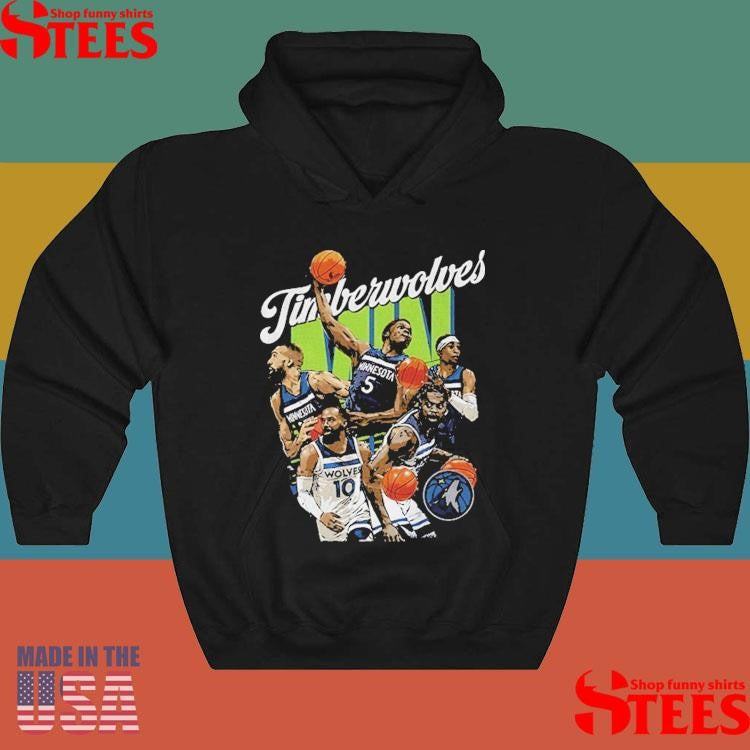 Minnesota Timberwolves Starting 5 Cartoon Player Basketball Nba Shirts