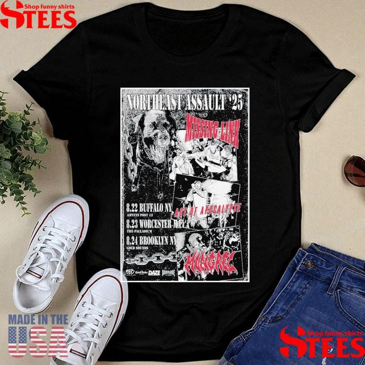 Missing Link And Mongrel Northeast Assault Tour 2025 Shirts