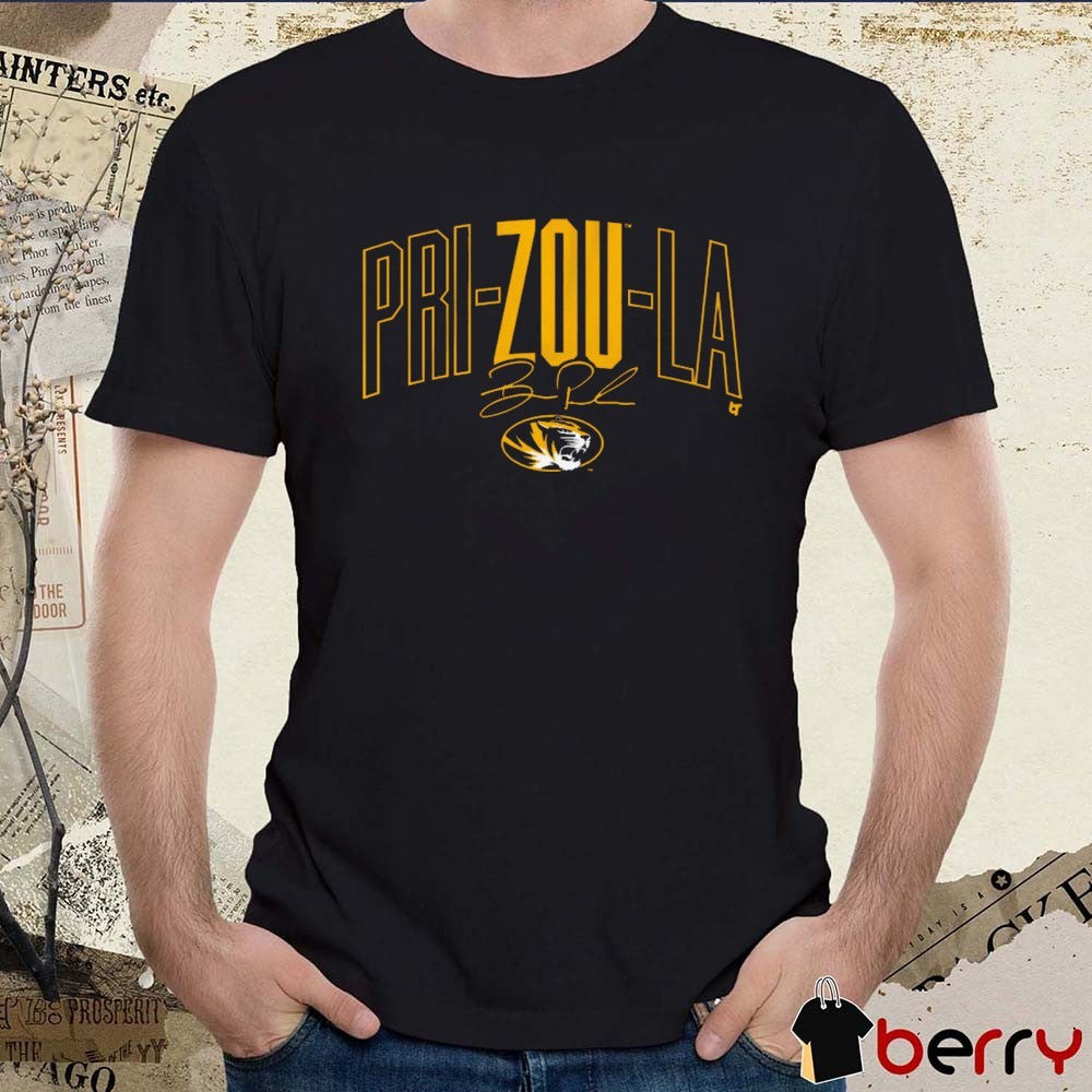 Missouri Tigers Football NCAA Beau Pribula Pri-Zou-La Signature t-shirt