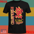 Mitchell & Ness Black Usc Trojans Retro Brush Mineral Wash Shirts