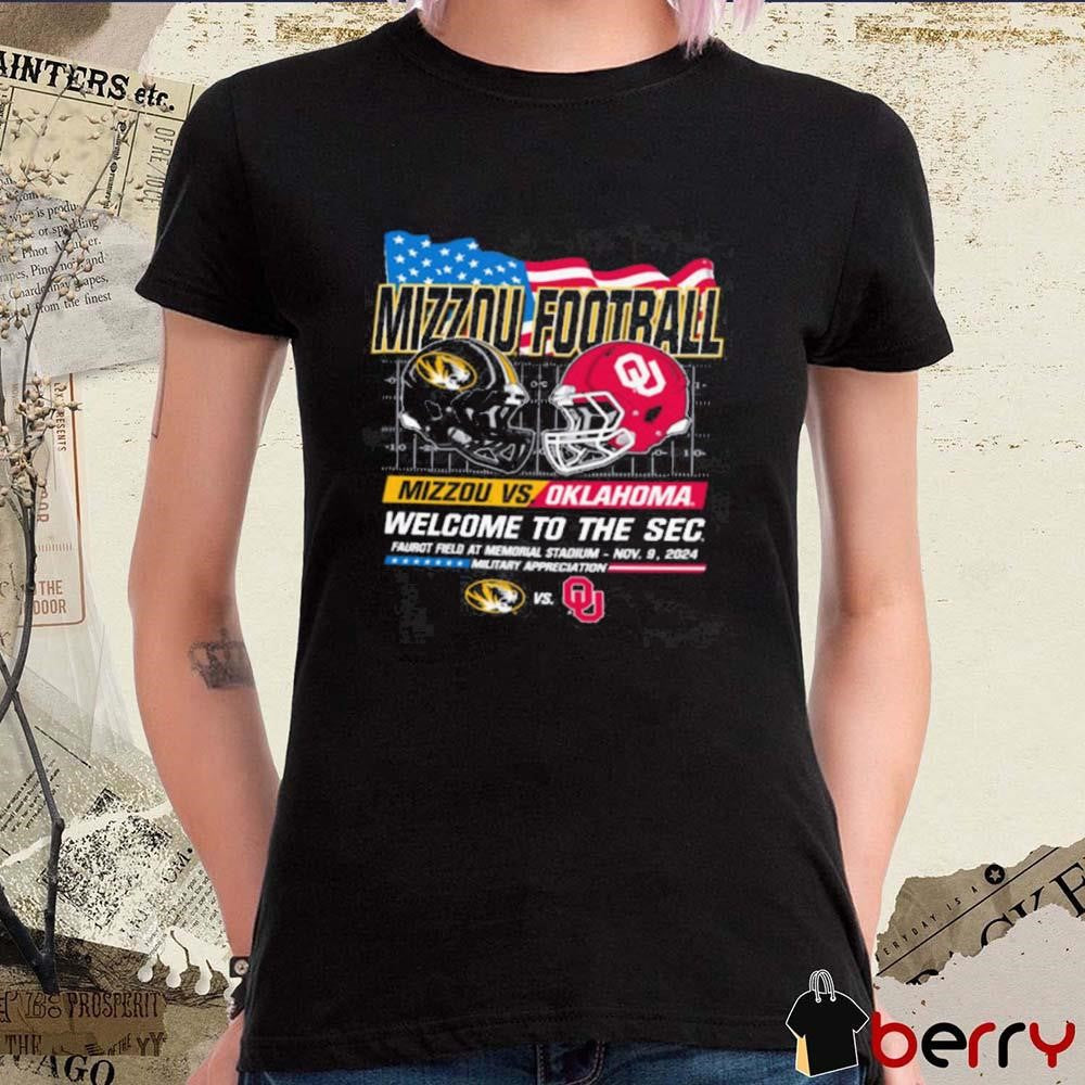 Mizzou Tigers Champion 2024 MU vs Oklahoma Sooners Game Day Welcome To The SEC Memorial Stadium t-shirt