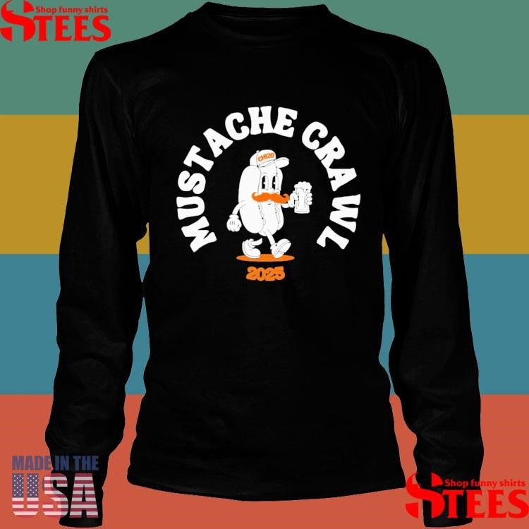 Mustache Crawl 2025 Hotdog T-shirts