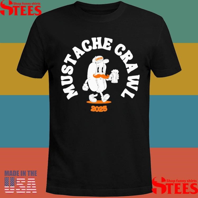 Mustache Crawl 2025 Hotdog T-shirts