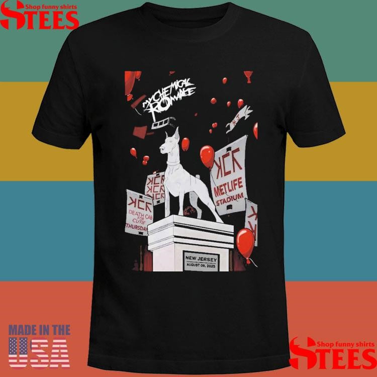 My Chemical Romance August 9, 2025 Metlife Stadium, East Rutherford, Nj T-shirts