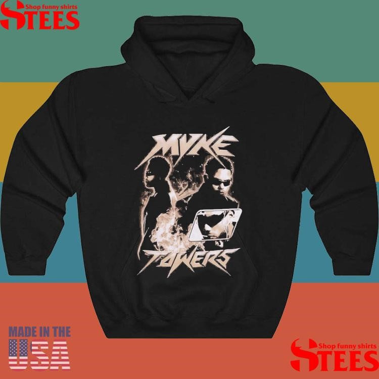 Myke Towers Fire Collage T-shirt
