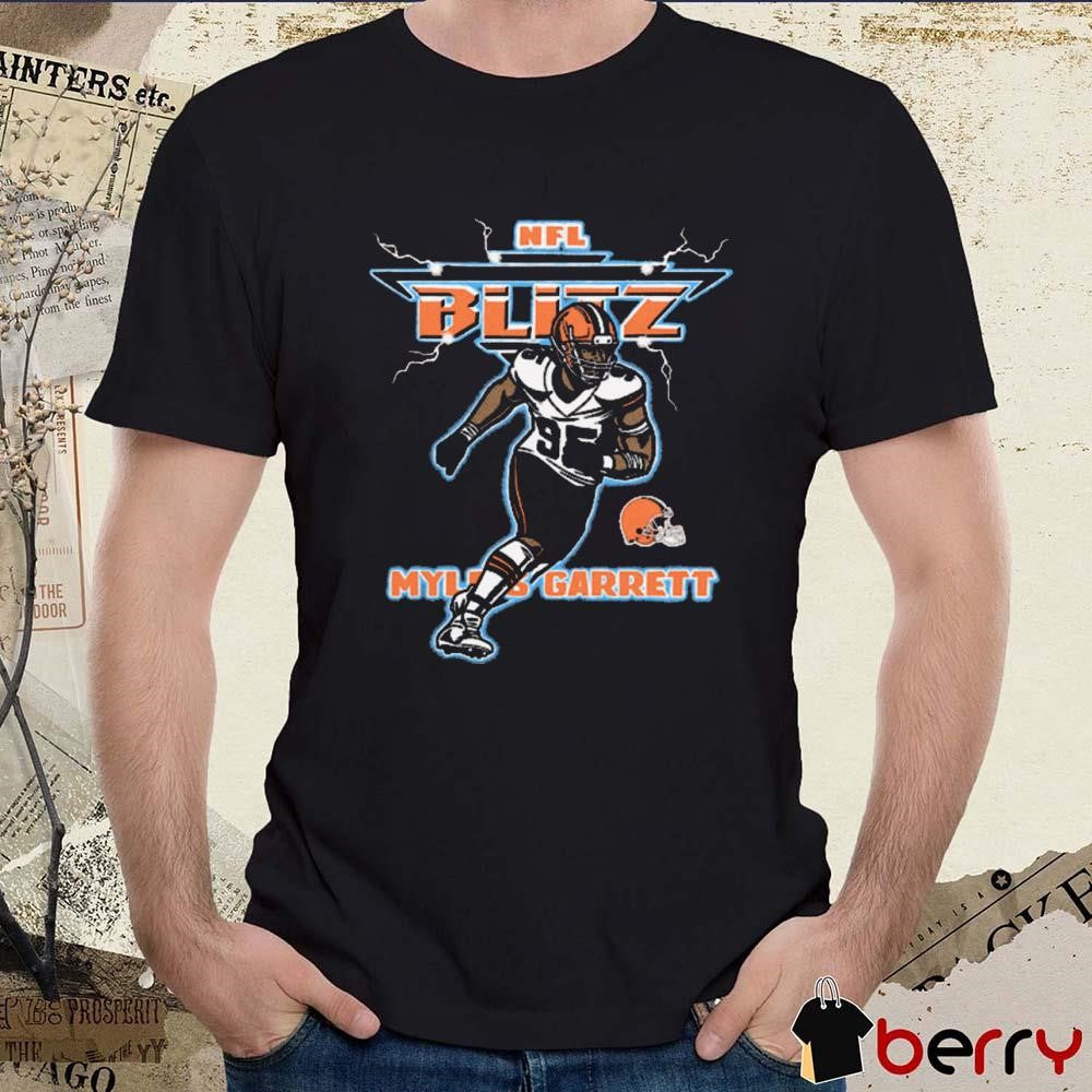 NFL Blitz Cleveland Browns Myles Garrett Graphic t-shirt