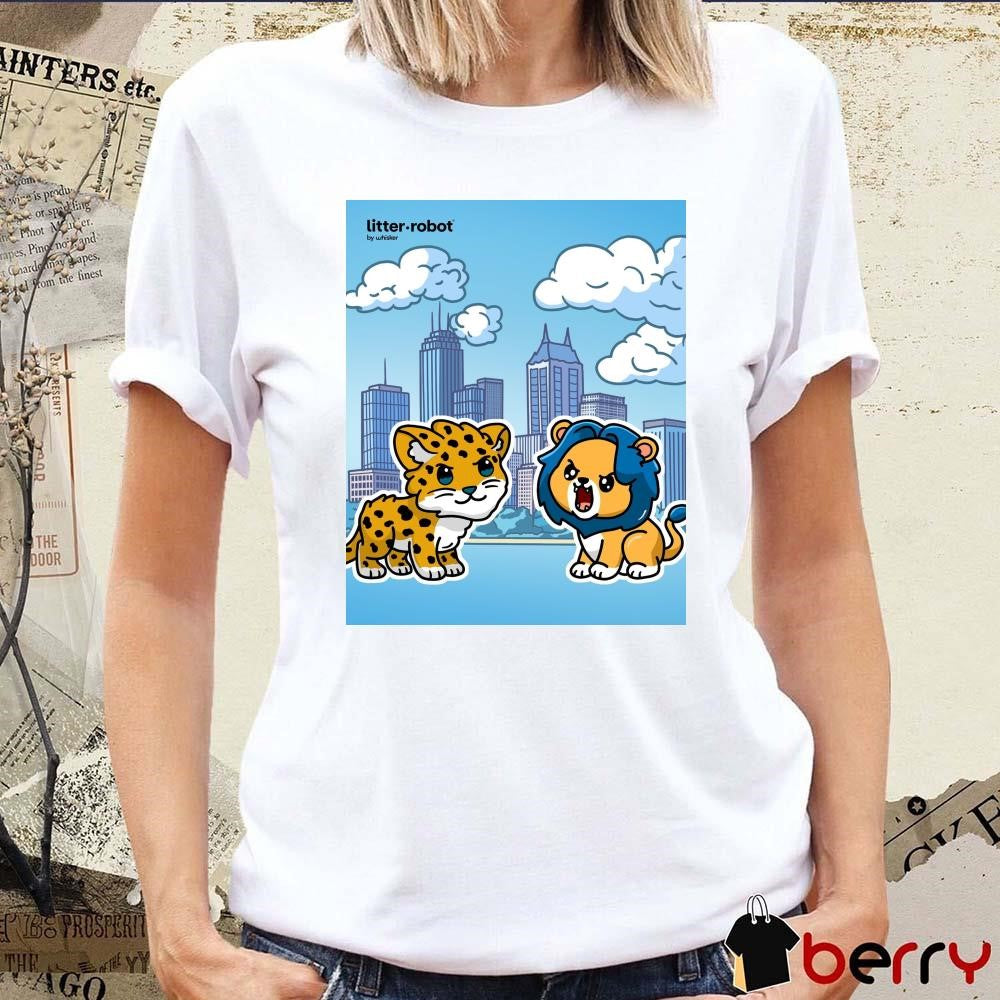 NFL Jacksonville Jaguars vs. Detroit Lions Caturday Litter Robot Poster t-shirt