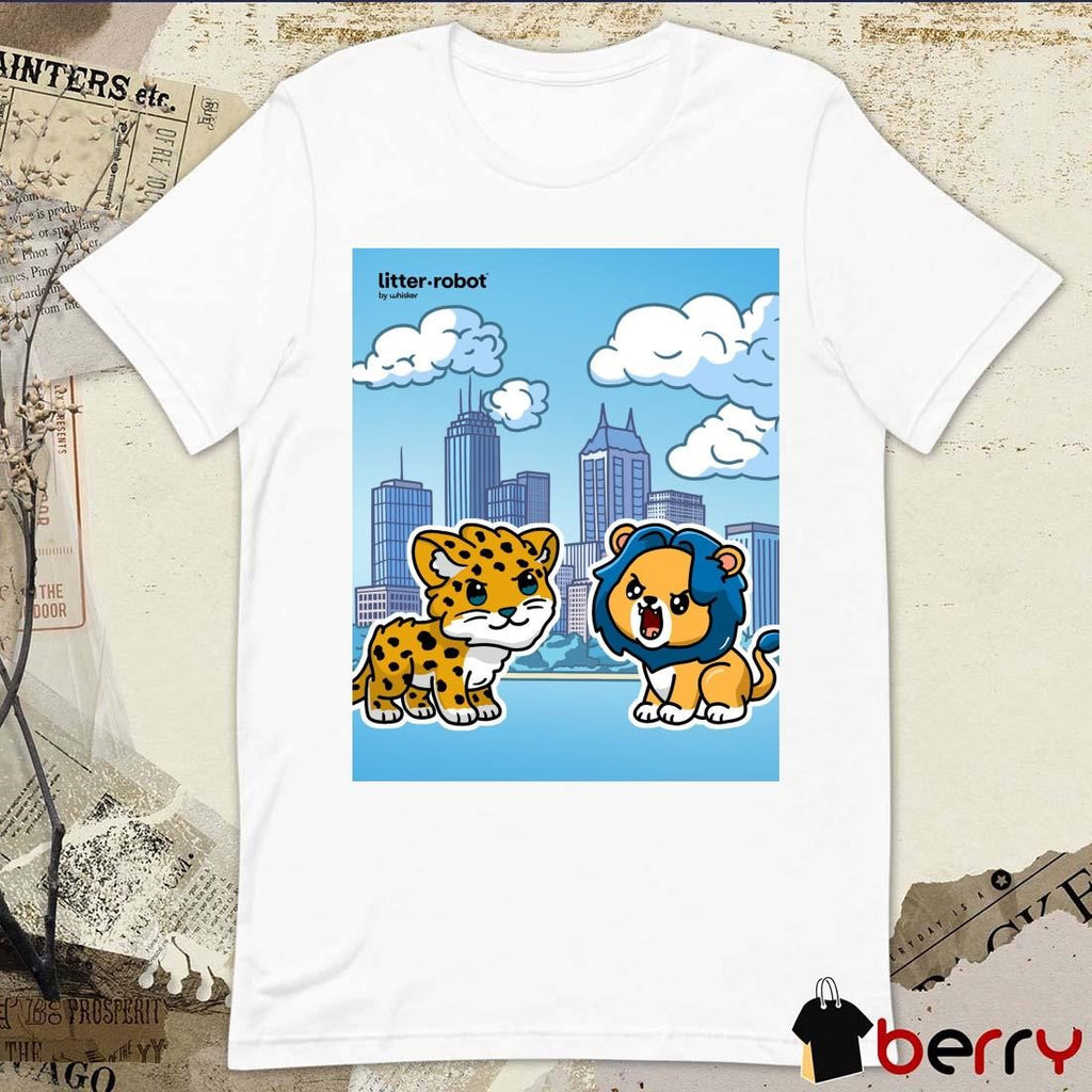 NFL Jacksonville Jaguars vs. Detroit Lions Caturday Litter Robot Poster t-shirt