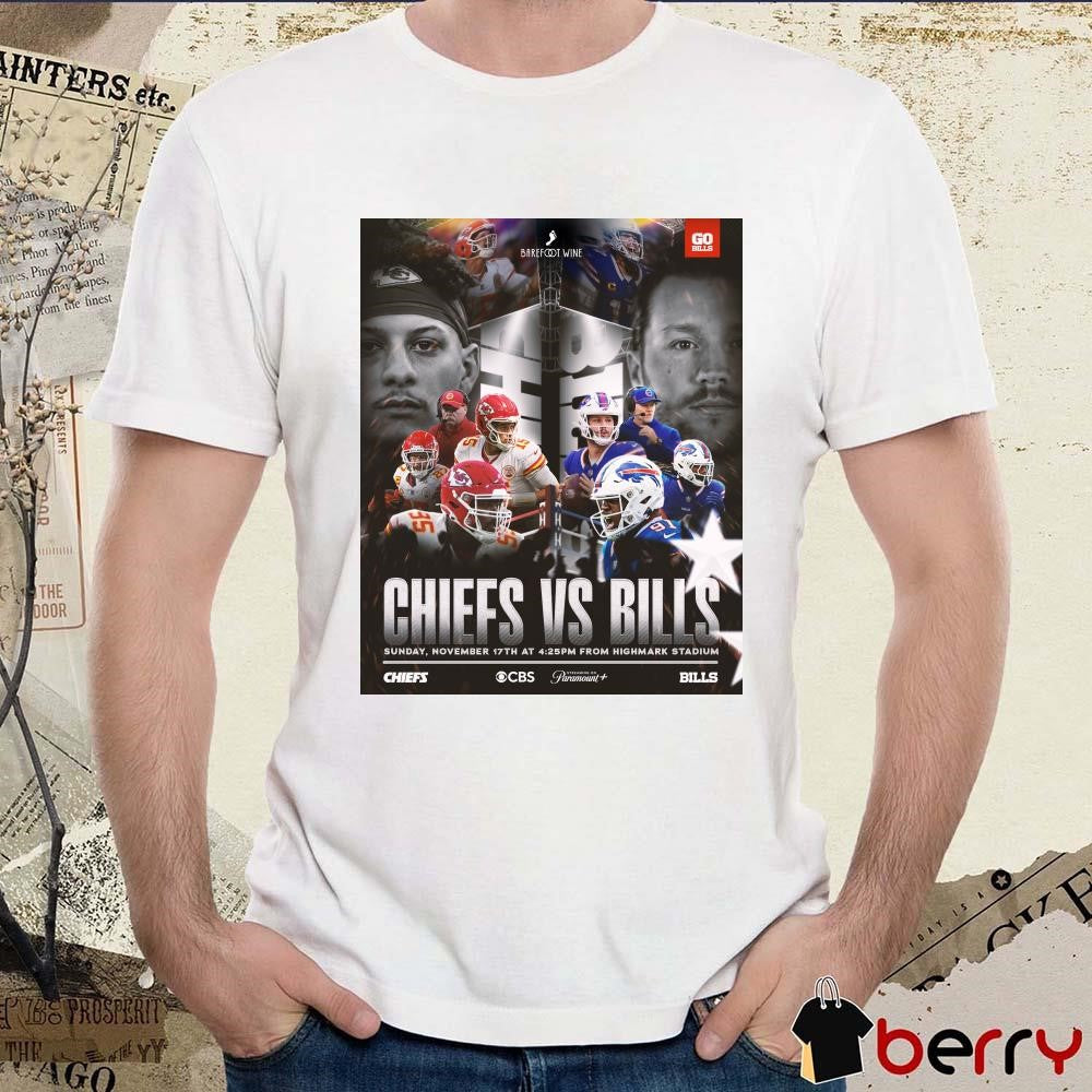 NFL Kansas City Chiefs Vs Buffalo Bills Sunday Nov 17th From Highmark Stadium Poster t-shirt