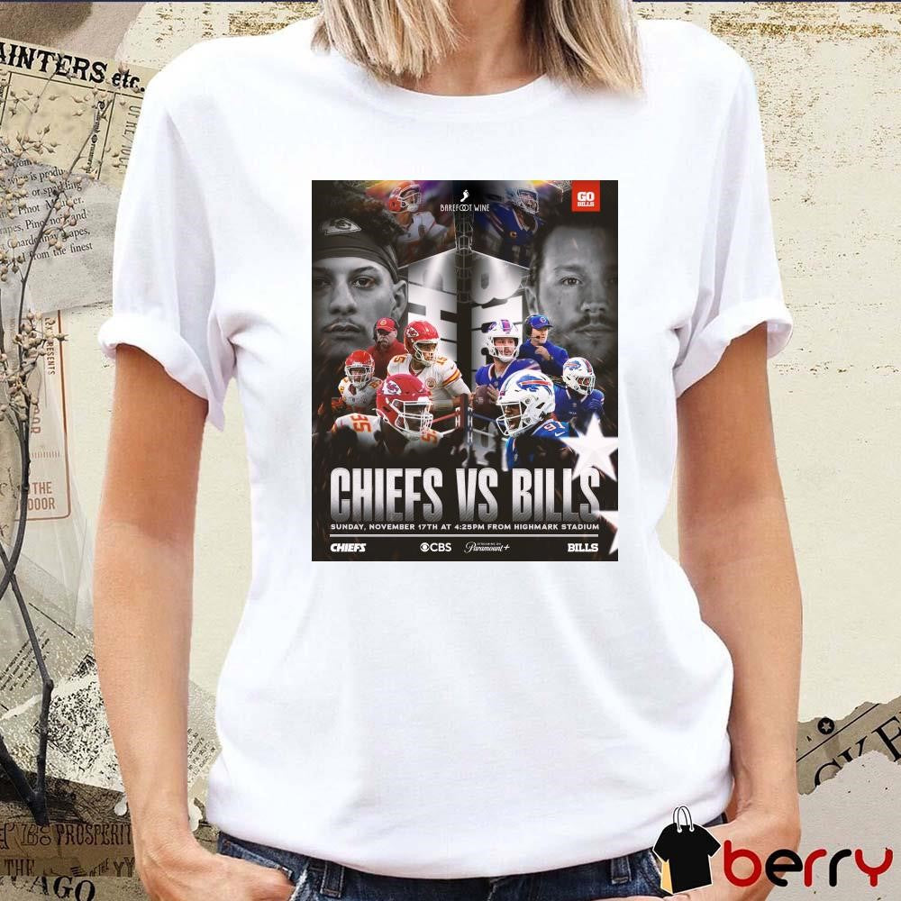 NFL Kansas City Chiefs Vs Buffalo Bills Sunday Nov 17th From Highmark Stadium Poster t-shirt