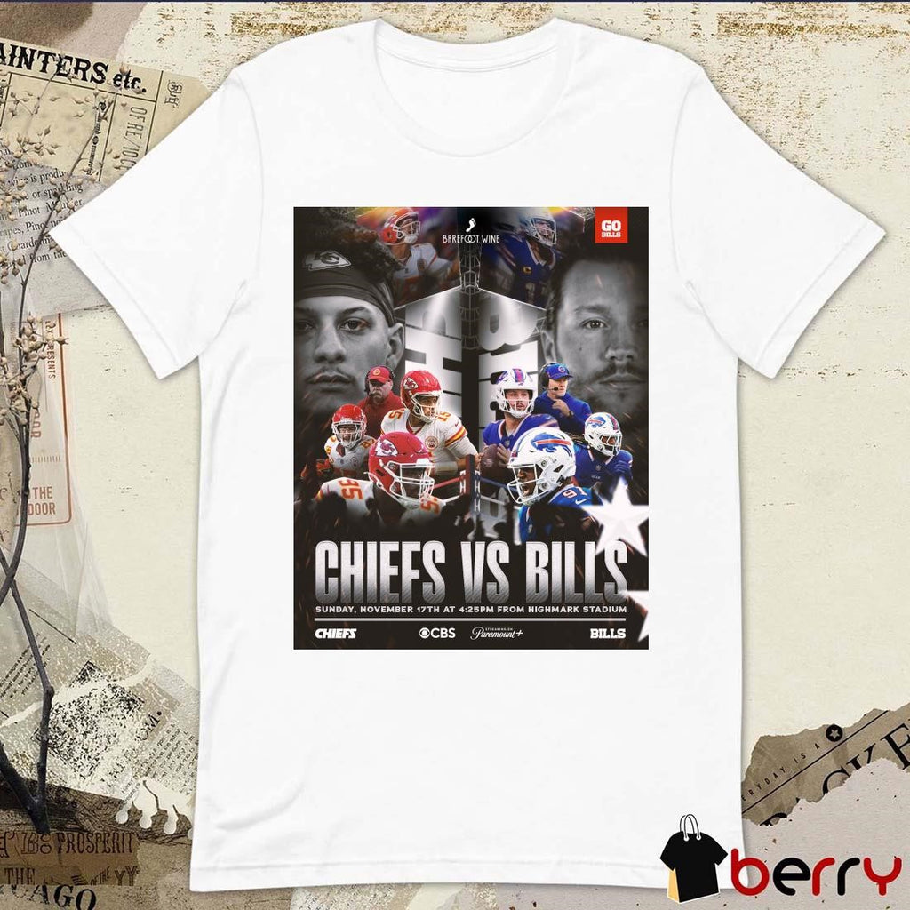 NFL Kansas City Chiefs Vs Buffalo Bills Sunday Nov 17th From Highmark Stadium Poster t-shirt