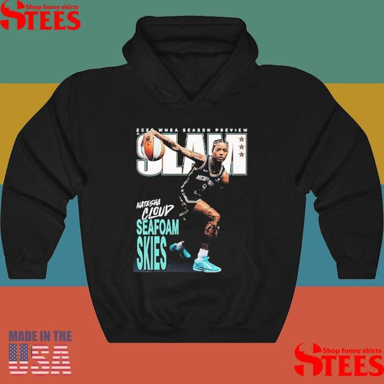Natasha Cloud New York Liberty Seafoam Skies Magazine Slam 256 Cover 2025 Wnba Season T-shirt