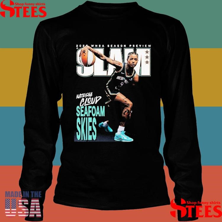 Natasha Cloud New York Liberty Seafoam Skies Magazine Slam 256 Cover 2025 Wnba Season T-shirt