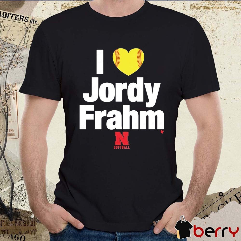 Nebraska Cornhusker Softball NCAA I Heart Jordy Frahm t-shirt