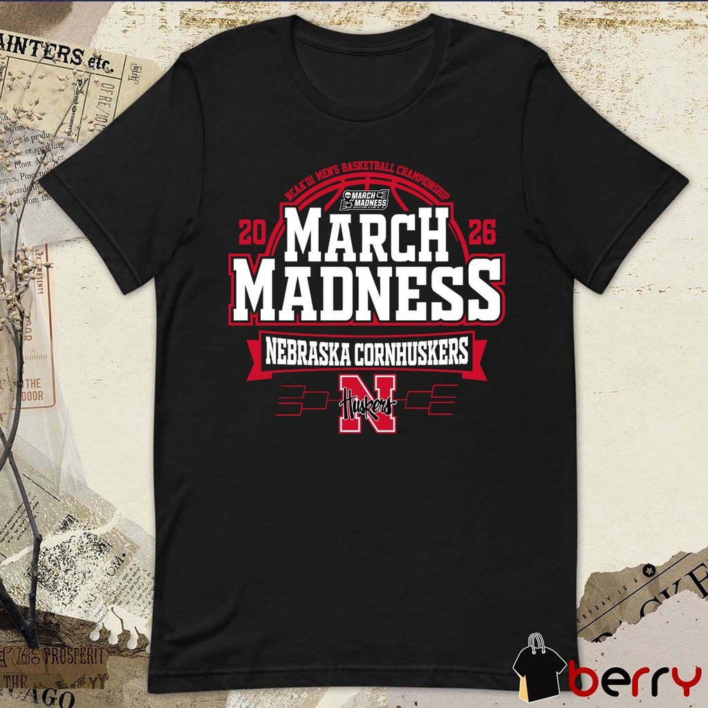 Nebraska Cornhuskers 2026 NCAA DI Men’s Basketball Championship March Madness t-shirt