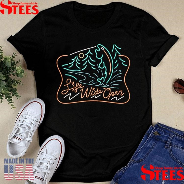 Neon Fishing Life Wide Open Shirts