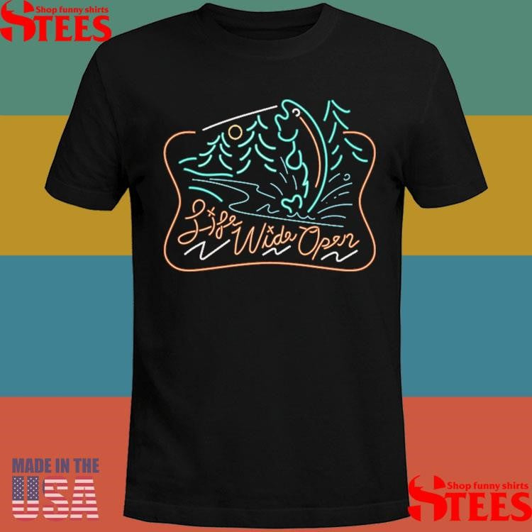 Neon Fishing Life Wide Open Shirts
