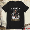 Never Underestimate A Woman Who Understands Football And Loves Commodores Signatures Graphic t-shirt