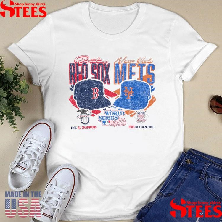 New Era Red Sox Vs Mets 1986 World Series Shirts