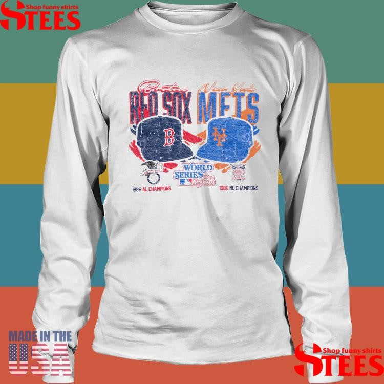New Era Red Sox Vs Mets 1986 World Series Shirts