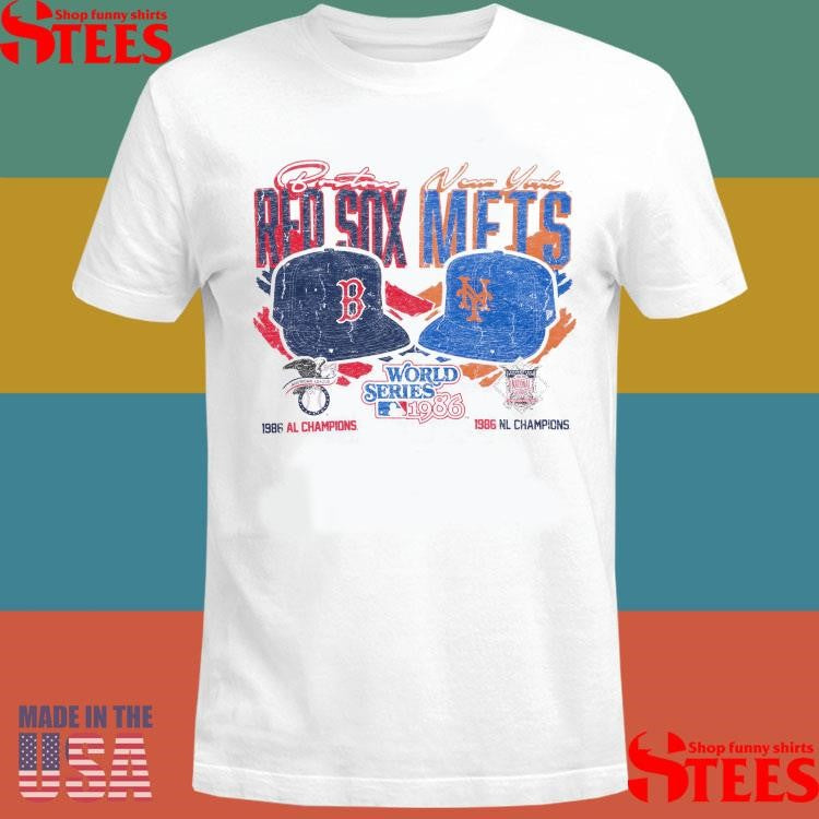 New Era Red Sox Vs Mets 1986 World Series Shirts