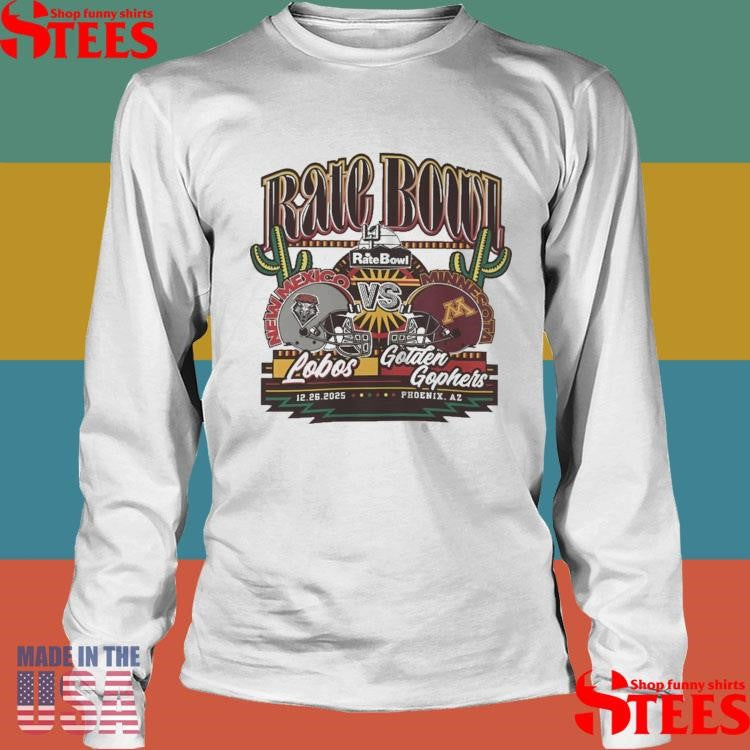 New Mexico Vs Minnesota Matchup 2025 Rate Bowl T-shirt
