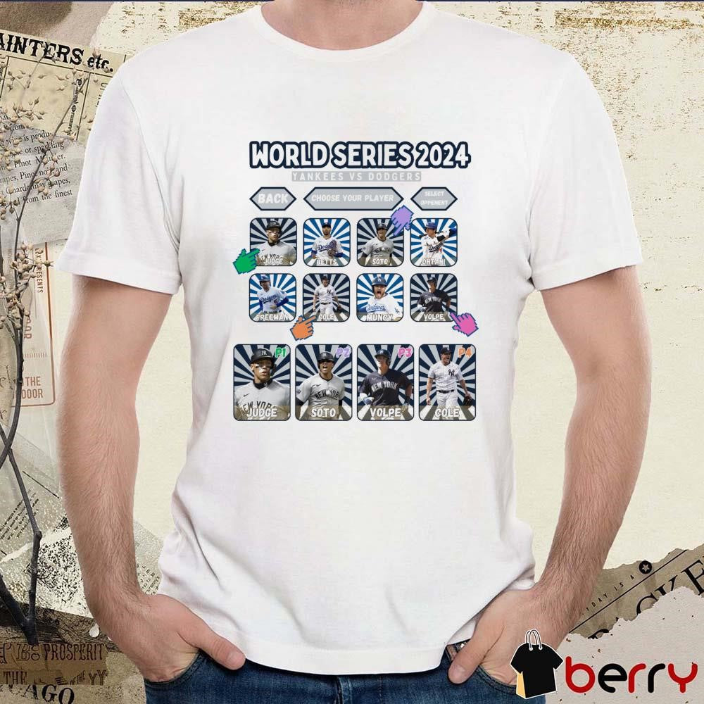 New York Yankees X Los Angeles Dodgers Gamer World Series 2024 t-shirt