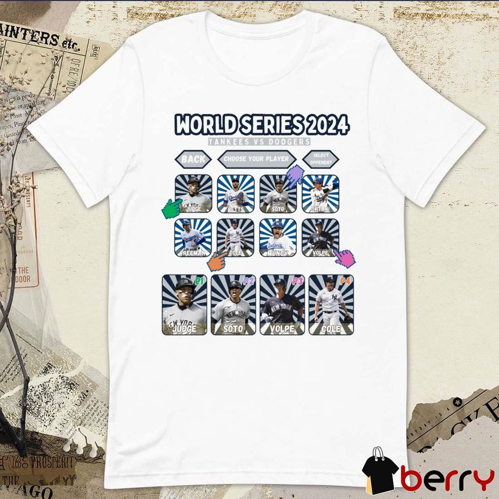 New York Yankees X Los Angeles Dodgers Gamer World Series 2024 t-shirt