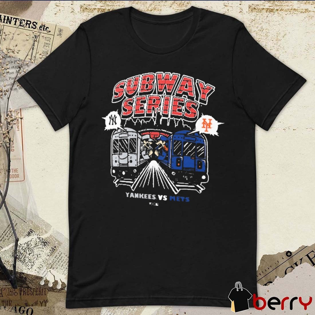 New York Yankees vs. New York Mets MLB 2025 Subway Series Painting t-shirt