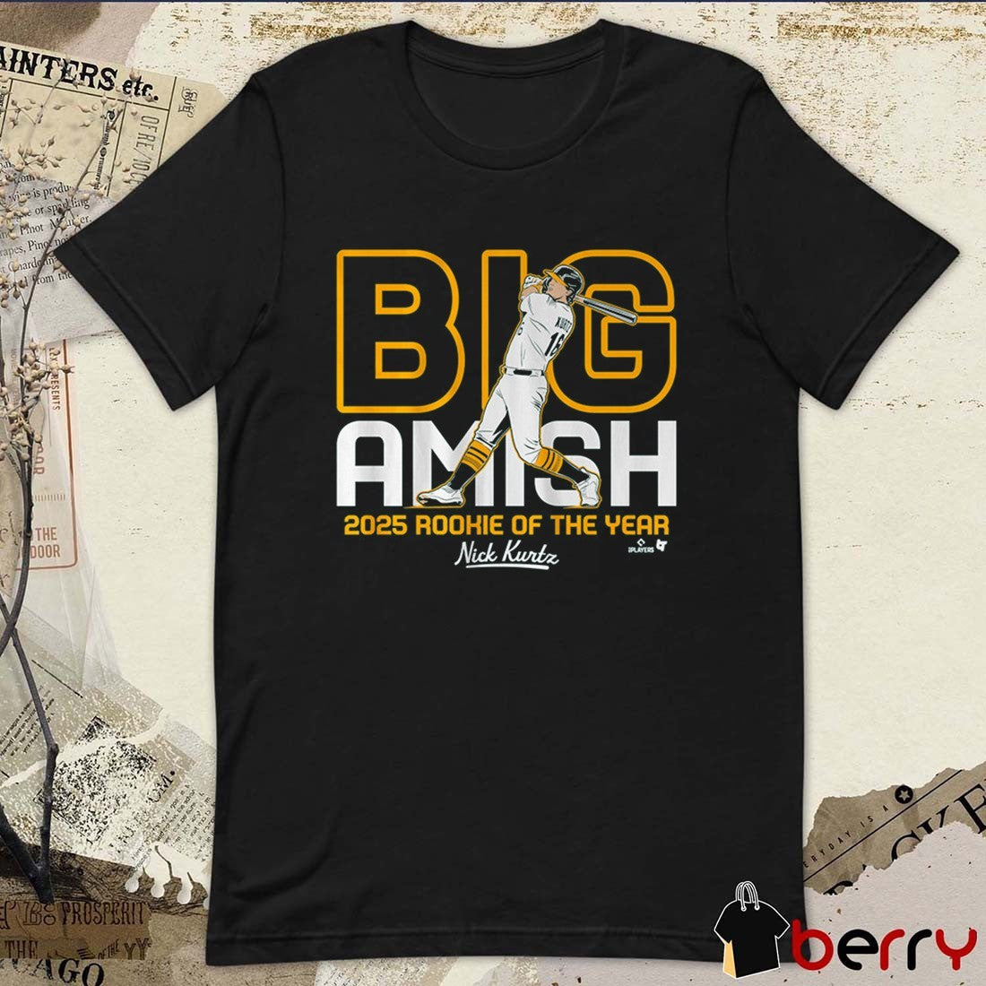 Nick Kurtz Big Amish 2025 Rookie of the Year Athletics Baseball t-shirt