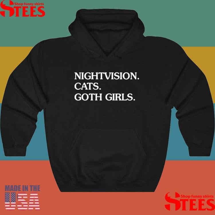 Nightvision Cats Goth Girls Shirts