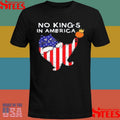 No Kings In America Funny Cat Usa Protest Save Democracy 2025 T-shirt