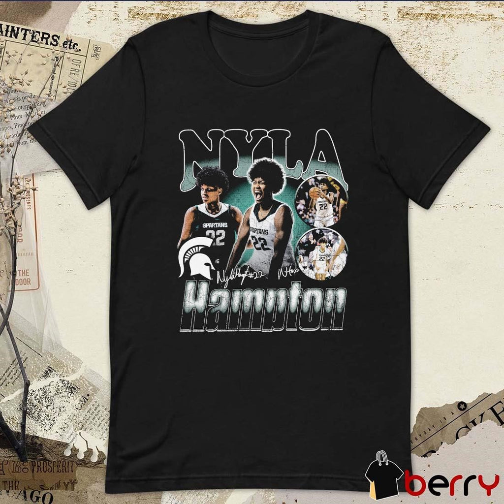 Nyla Hampton Michigan State Spartans Signature 90s Graphic t-shirt