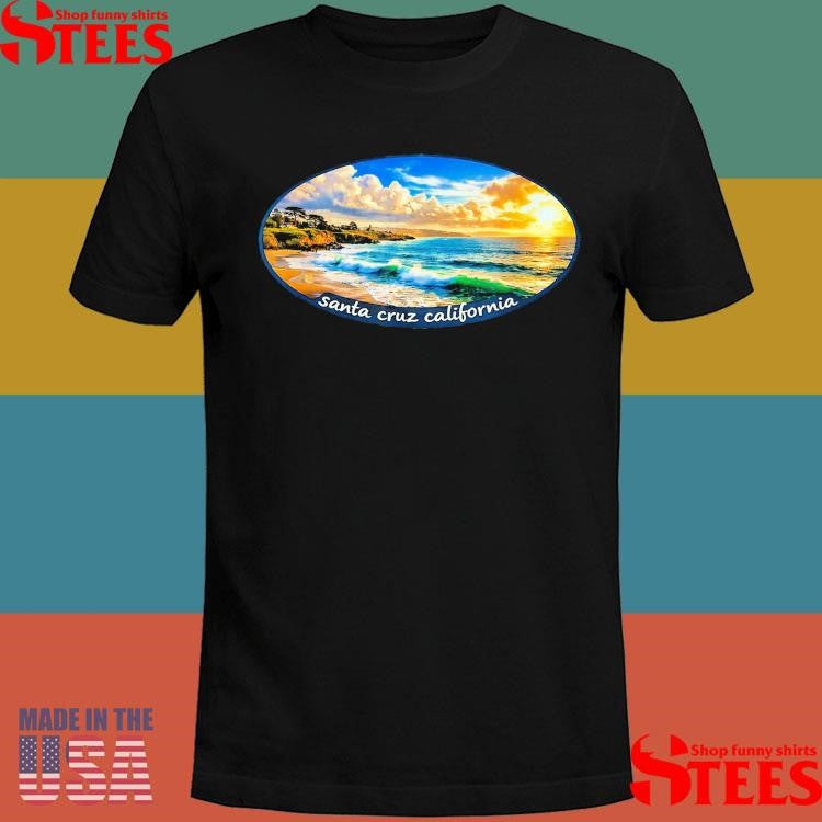 Ocean Coastal Art Santa Cruz California T-shirt