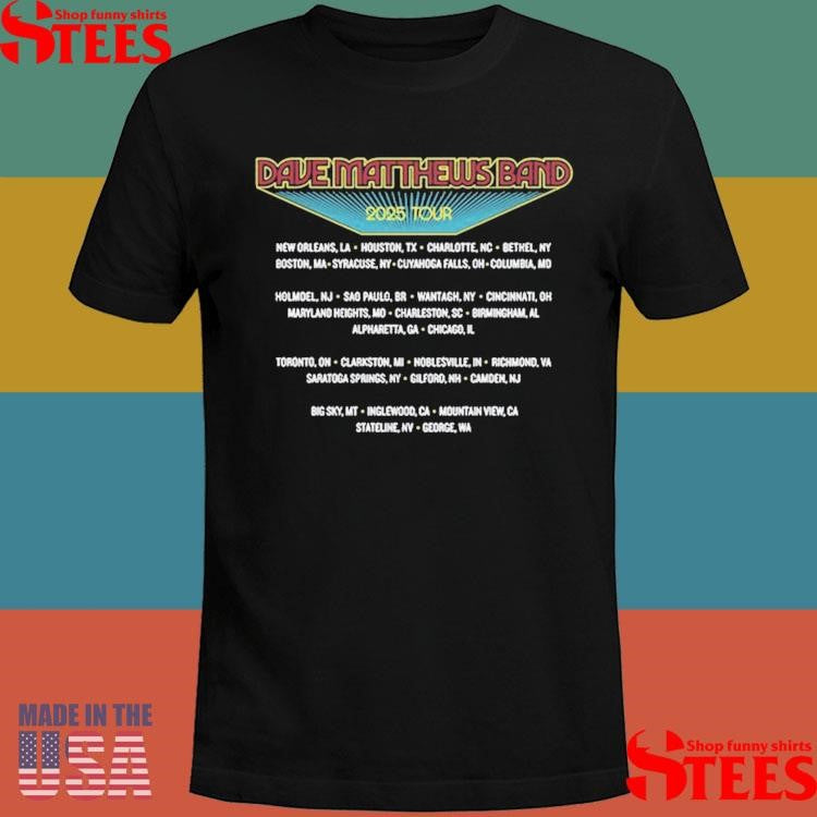 Official Dave Matthews Band 2025 Tour Shirtss
