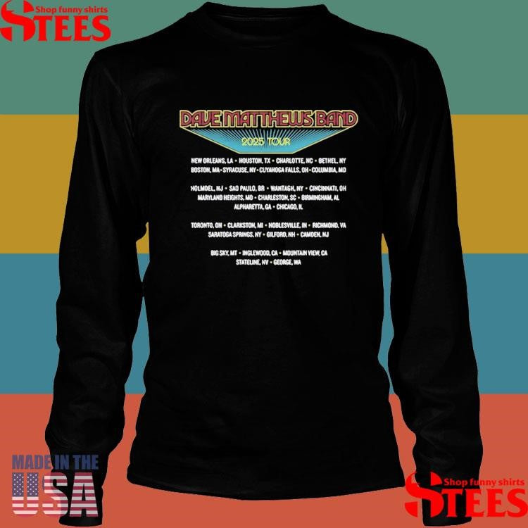Official Dave Matthews Band Summer 2025 Tour Shirtss