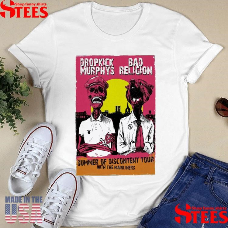 Official Dropkick Murphys And Bad Religion Summer Of Discontent 2025 Shows Shirtss