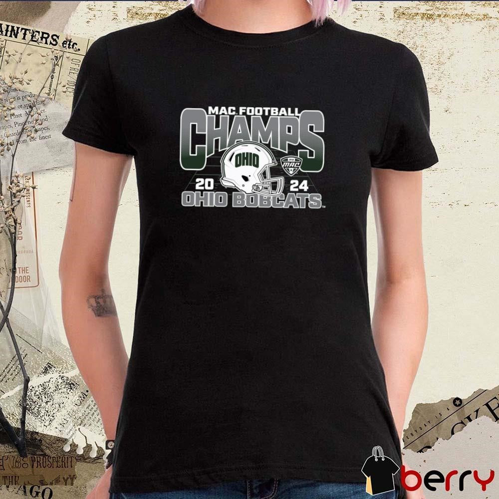 Ohio Bobcats 2024 Helmet Football MAC Champions t-shirt