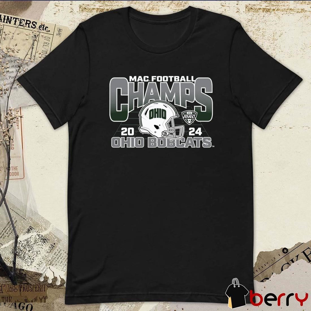 Ohio Bobcats 2024 Helmet Football MAC Champions t-shirt